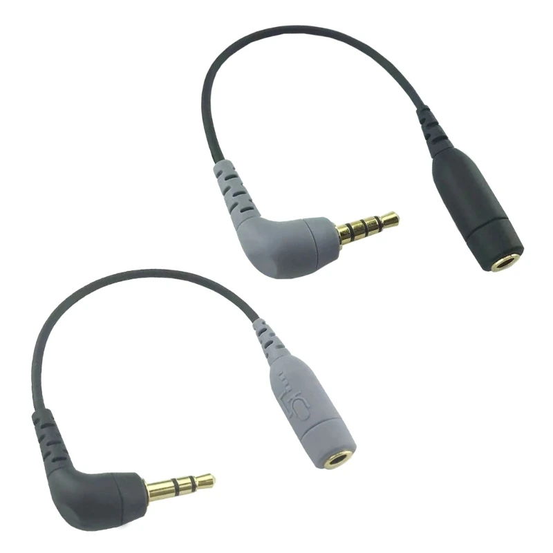 Trs zu trrs Mikrofon kabel 3,5mm Buchse zu Stecker rechtwinkliges Adapter kabel drahtloses Mikrofon kabel für Fahrt sc3/sc4 Image