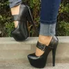 Ronti cool echte Fotos Frauen Frühling Pumps sexy Stöckels chuhe runde Zehen elegante schwarze Party Schuhe Damen uns plus Größe 5-20