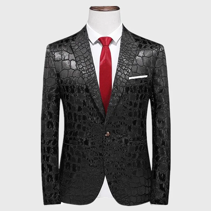 Blazer Jacke Männer Nachtclub Prom Anzug Mäntel Herren Kostüm Homme Bühne Kleidung für Sänger Image