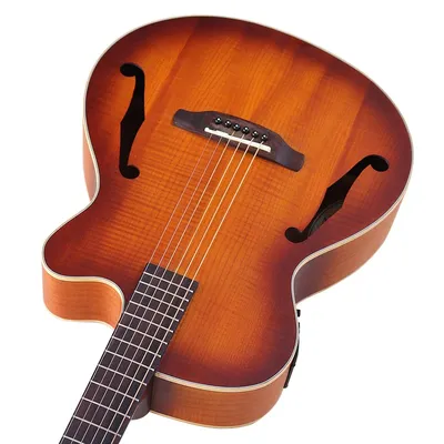 40 zoll Matte Flamme Eiche Akustische Gitarre 6 String Doppel F Loch Tiger Streifen Eiche Folk Gitarre Mit Pick Up