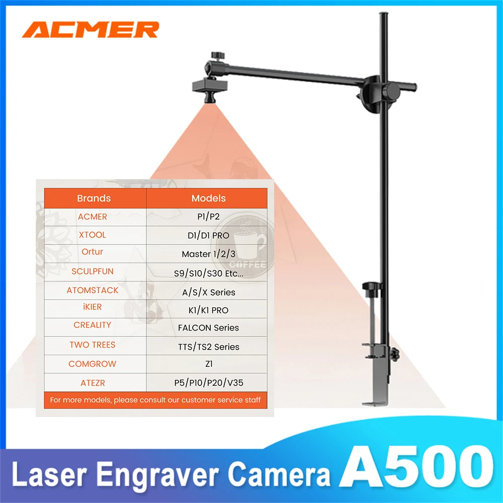 ACMER A500 Lightbrun Kamera für ACMER XTOOL SCULPFUN Atomstack Ortur IKIER CREALITY TWO TREES COMGROW Lasergravurmaschine Image