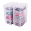 10/20 teile/satz Neue Transparent Hause Stapelbare Kunststoff Schuh Boxen Boot Lagerung Fall Organizer An-ti Staub Sauber Größe 27,5*18,5*9,5 cm