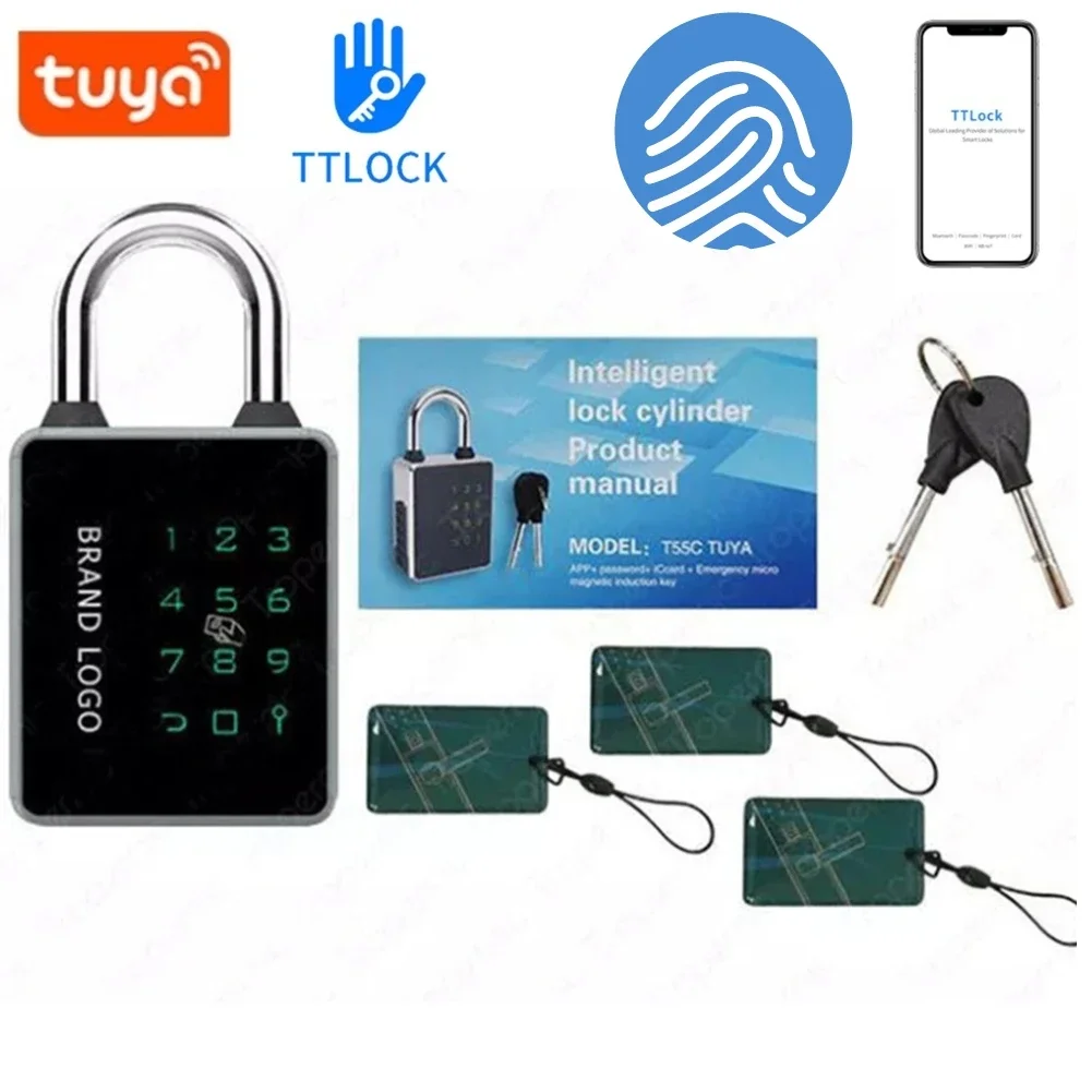 Tuya Ttlock App Smart Finger abdruck Vorhänge schloss wasserdichte biometrische Daumen abdruck Türschlösser schlüssel lose Haus gepäck Sicherheits legierung Schlösser Image