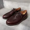 Derby-Schuhe, klassisch, langlebig, Goodyear-Schweißen, Herrenschuhe, echtes Leder, Business,