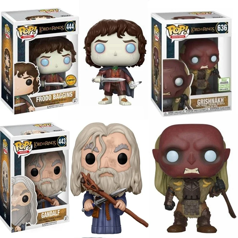 FUNKO POP Gandalf # 443 Frodo Baggins # 444 GRISCHNAKH # 636 Vinyl Actionfiguren Sammlung Modell Kinderspielzeug Image