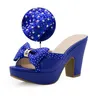 6245-7 blau Bowknot Frauen Schuhe High Heels Plattform Party Kleid Maultiere Sandalen Mit Hohen Absätzen Hausschuhe Luxus Heels Slides damen