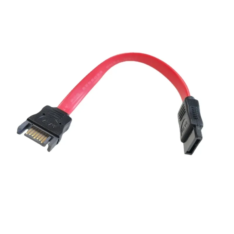 Computer PC Hard Dirve SATA 7Pin Datenverlängerung Serielles kurzes Kabel Stecker auf Buchse Rot 10 cm Image