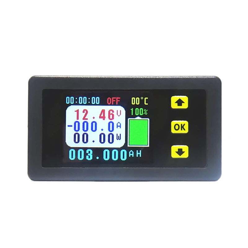 VA7510S Spannung Und Strom Meter,100A 6-75V/0V-120V DC Amperemeter Voltmeter Monitor Ausgang Batterie Ladung Und Entladung Image