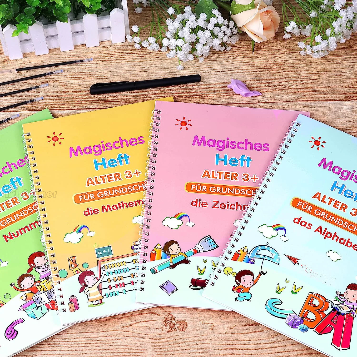 18,5 x26cm 3D Deutsch Tiefe Nut Magie Buch Buchstaben Kinder Handschrift Deutsch Sprache Magie Praxis Copybook kinder Bücher