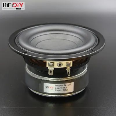 HALLO-FI DIY AUDIO 4,5 zoll 60 watt Runde Woofer Lautsprecher High power BASS Heimkino 2,1 Subwoofer Image
