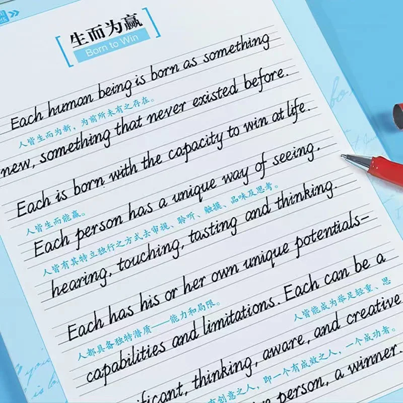 Italienische Englisch Copybook Student Erwachsene Lernen Kalligraphie Buch Kinder Übungen Wiederverwendbare Handschrift Praxis Buch Libros