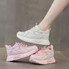 Sportlich hoch auf Plattform Mesh atmungsaktive Sport Frau Schuhe bequeme und elegante Urban Sale rosa Sneakers Schuhe für Frauen
