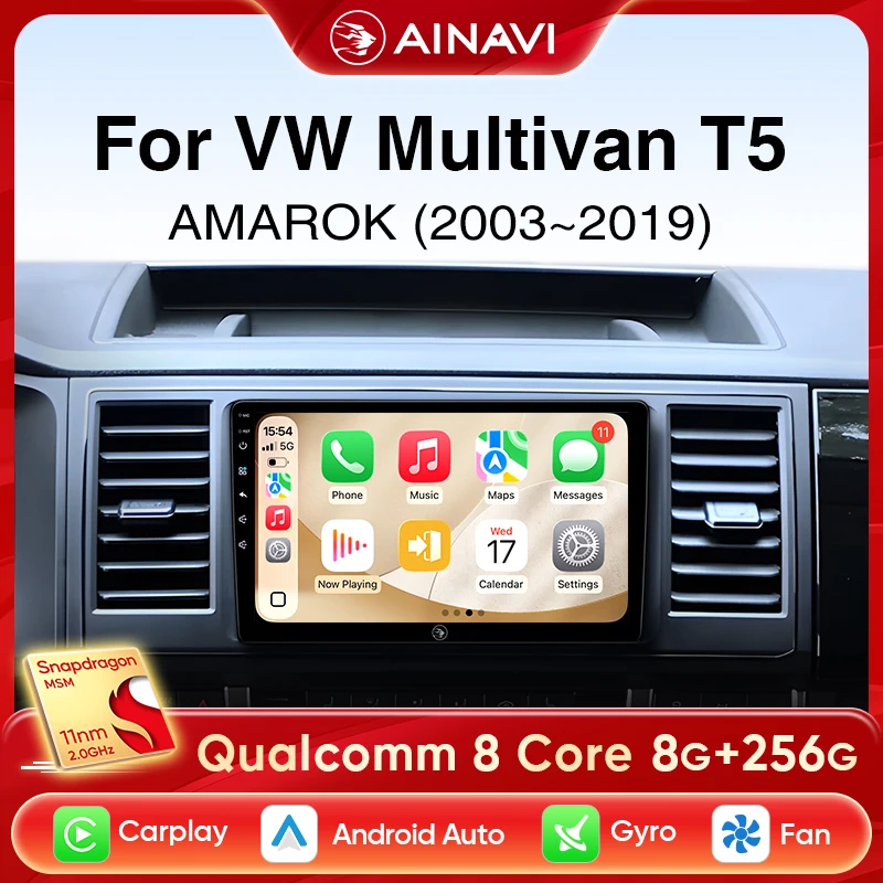 Ainavi Autoradio Für Volkswagen VW Amarok Multivan T5 Drahtlose Carplay Android Auto Auto Multimedia Player Auto Stereo 2 Din HDMI Image