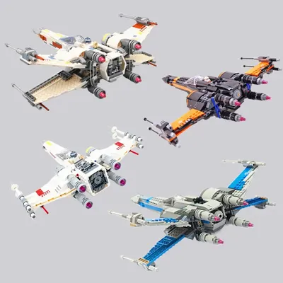 Technische Space STARS-MILITÄR Raumschiffe Kämpfer Roboter Droid GALAXY-WARS Modell Baustein Ziegel Image