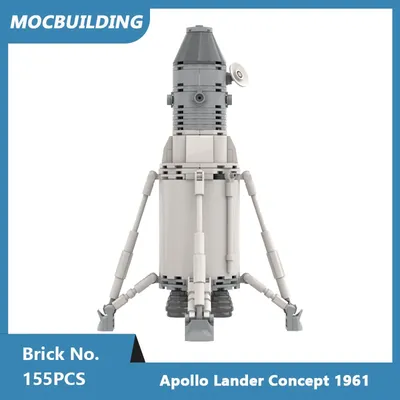 Moc Bausteine Apollo Lander Konzept 110 1: Modell DIY montiert Ziegel Raum Serie pädagogische Image
