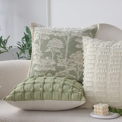 Französisch Licht Luxus grün Kissen bezug 45x45cm Creme Blase Kissen bezug Design Sinn nach Hause Image