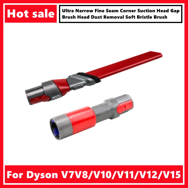 Für Dyson V7V8/V10/V11/V12/V15 Ultra Schmale Feine Naht Ecke Saugkopf Lücke Pinsel Kopf staub Entfernung Weichen Borsten Pinsel Image