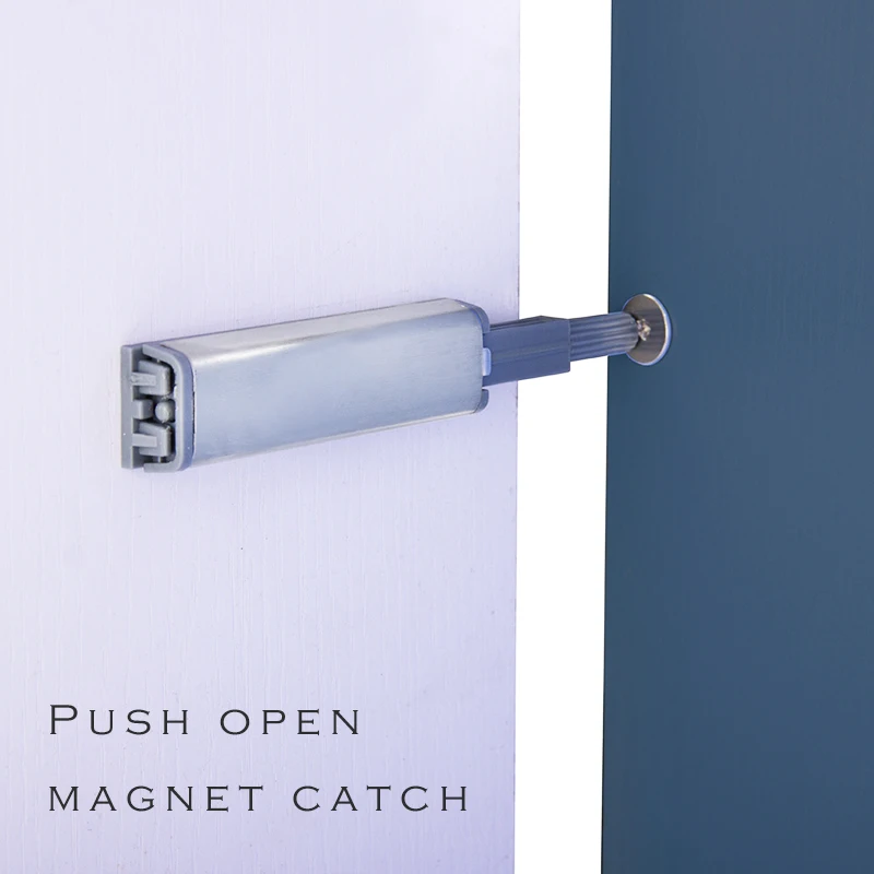 4 Stück Zungenförmige, verstellbare Möbel-Türschließer aus Holz, Push-Open-Magnetverschluss für Schränke und Kommoden