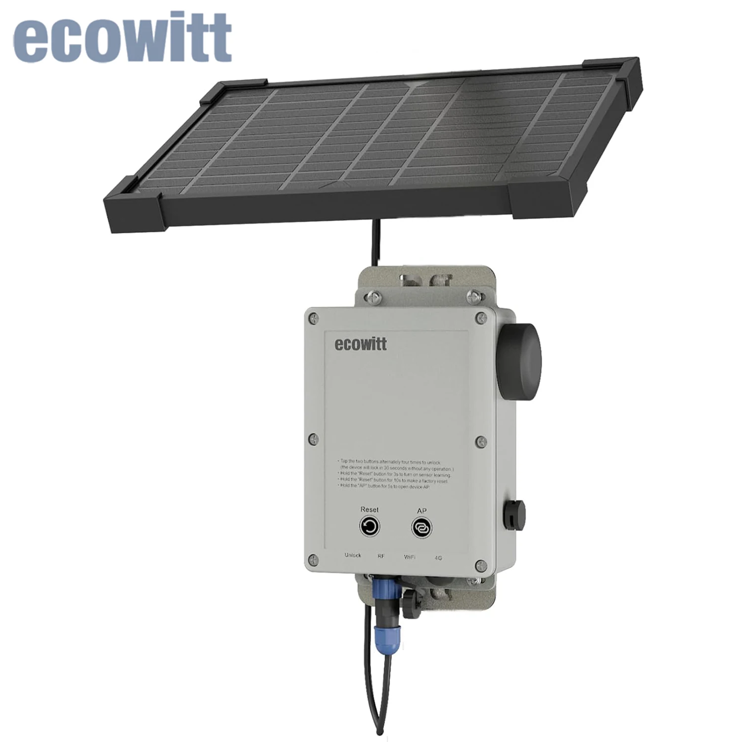 Ecowitt WS6210_C / WS6210S_C 4G & Wi-Fi Wetterstation Mobiles Gateway mit Solarpanel Image