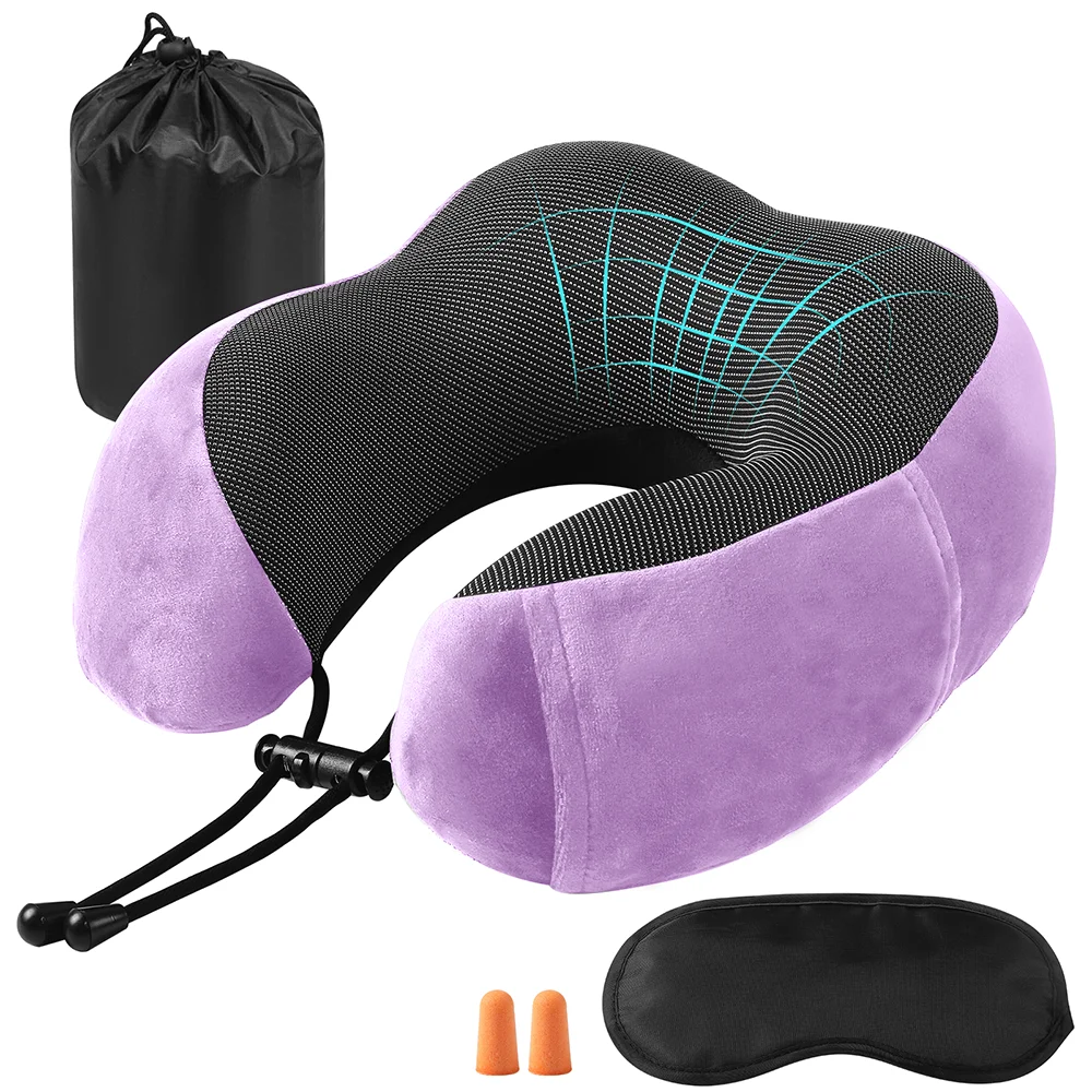 U-förmiges Kissen, Reise-Nackenkissen, tragbares U-förmiges Kissen aus Memory-Schaum, Schlaf- und Flugzeugkissen, Nackenkissen für das Gesundheitswesen Image