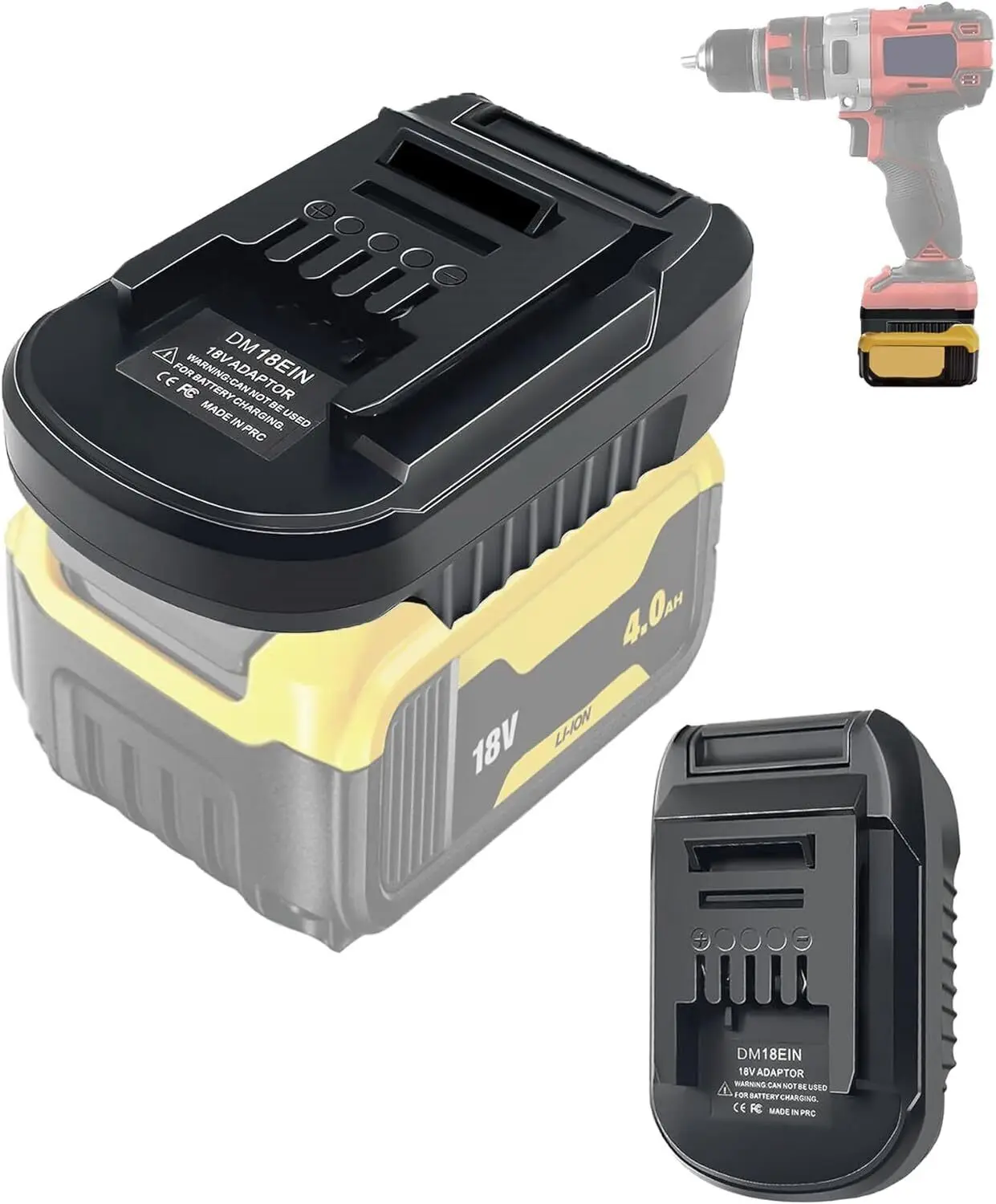 Batterieadapter für Dewalt 18V 20V Li-Ionen-Akku-Konverter für Einhell 18V Lithium-Akku Elektrowerkzeuge Bohrmaschine Image