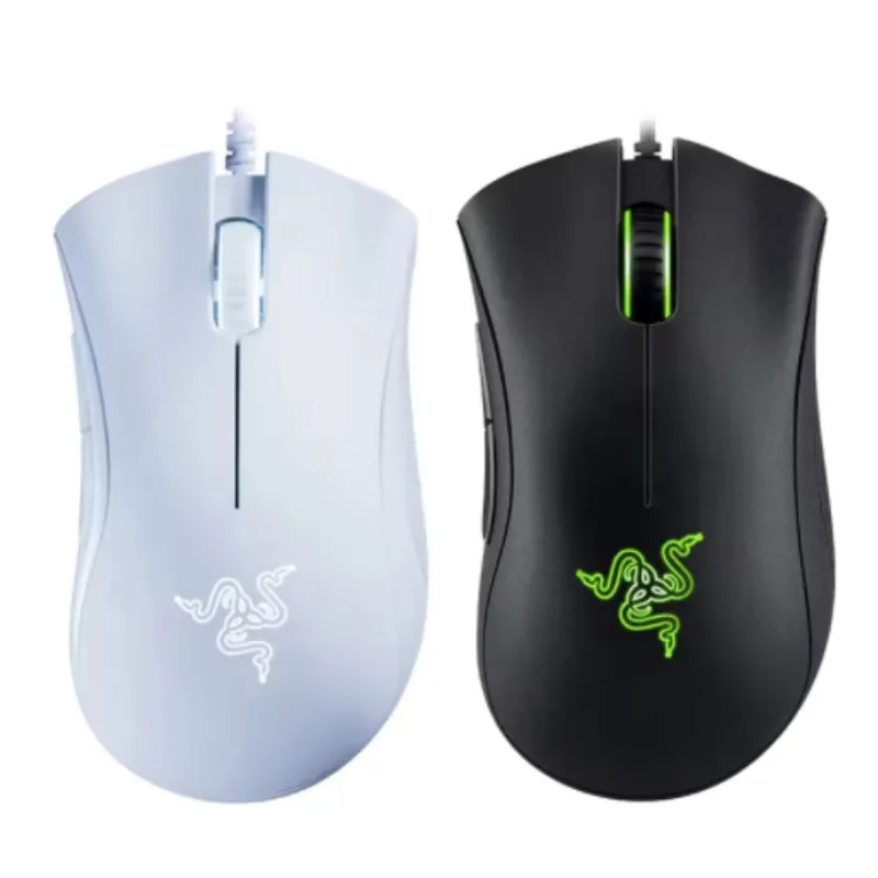 Original Razer DeathAdder Essential Wired Gaming Maus Mäuse 6400 DPI Optischer Sensor 5 Unabhängige Tasten Für Laptop PC Gamer Image