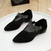 2024 neue Sommer mode schwarze Spitze Strass Sandalen Blumen absatz Sandalen Mesh plus Größe Sandalen Damen Freizeit schuhe 35-43