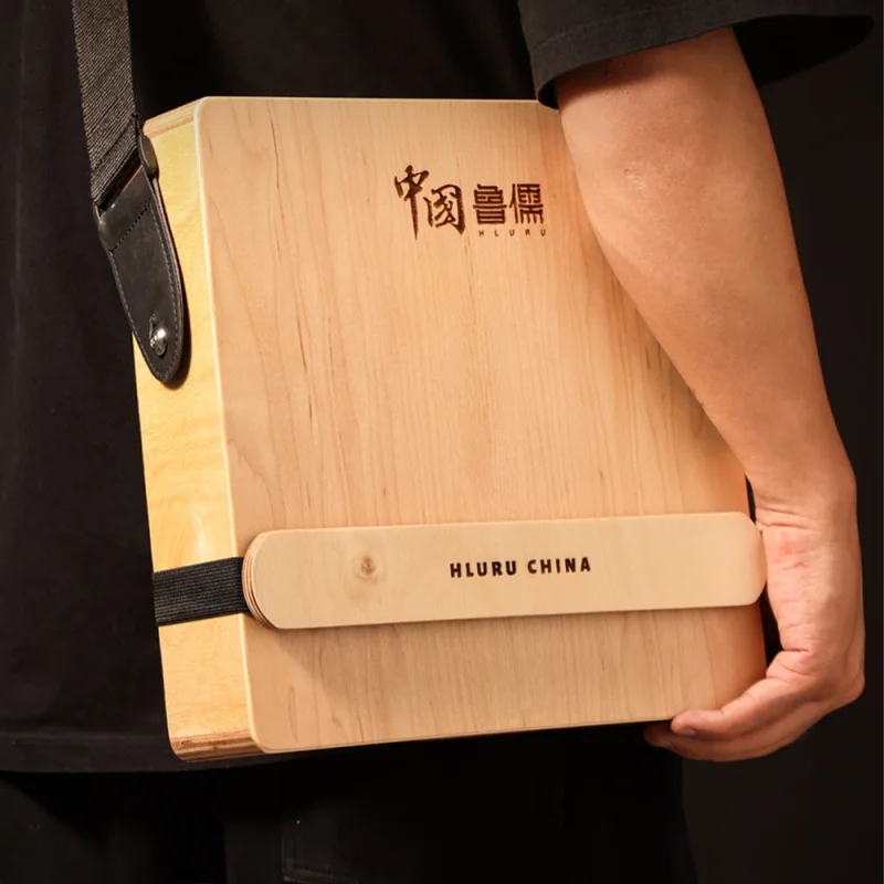 Cajon Holz trommel 3-in-1 flache Handtrommel Schlag instrument verstellbarer Riemen tragbare Box Trommel Reisen Party Handtrommeln Image