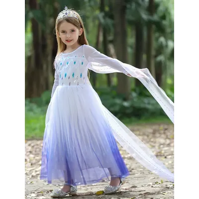 Elsa Kleid Kinder Mädchen formelle Prinzessin langes Kleid Sommer Halloween Party Kostüme Kinder Image