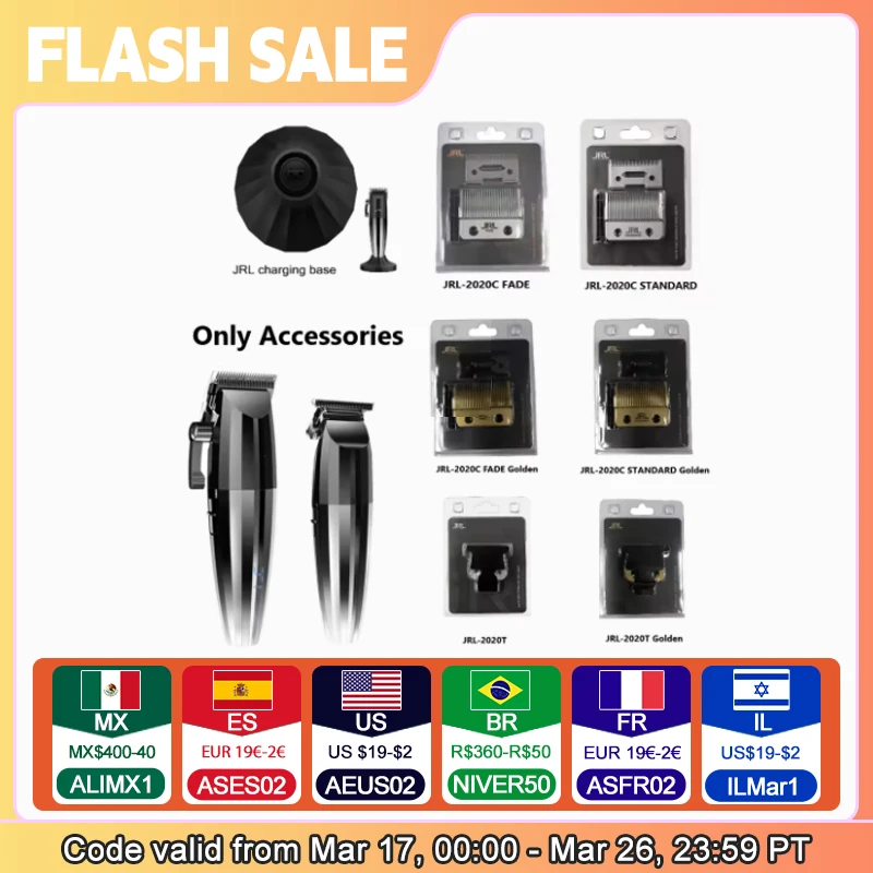 Original JRL2020C Professioneller Haarschneider Standard verblasst ultradünne Edelstahl-Keramikklinge 2020T Trimmer-Ladestation Image