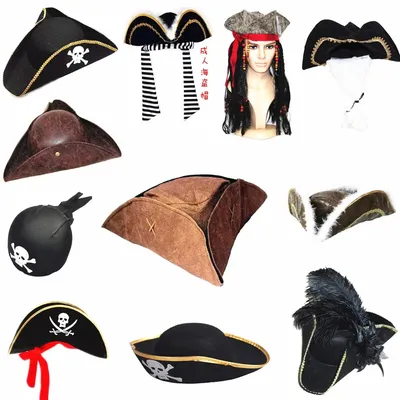 Piraten Hut Halloween Piraten Cosplay Haar Dekoration Phantasie Perücken Kopf bedeckung Kostüm Zubehör Image