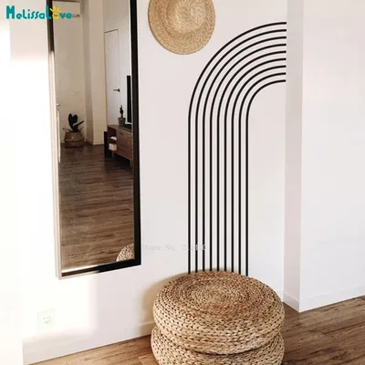 Halb Arch Wand Abziehbilder Abstrakte Home Decor Boho Innen Kunst Moderne Bauernhaus Abnehmbare Neue Image