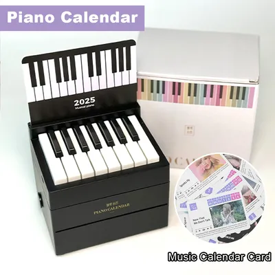 Taylor Piano Calendar 2025 Music Sheets Toy Playable 15 Keys Piano Calendar with 27 Music Calendar