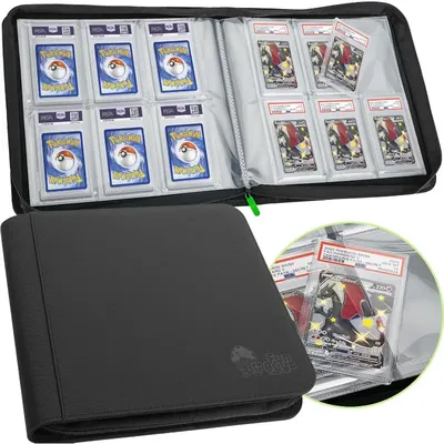 Graded Card Binder, 60 PSA Slab Holder, 6 Pocket Graded Card Storage, Slab Binder, PSA Card Graded