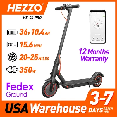 HEZZO HS-04 8.5Inch Escooter Foldable Electric Kick Scooter 350W 36V 10.4Ah Powerful Xiomi Cheap