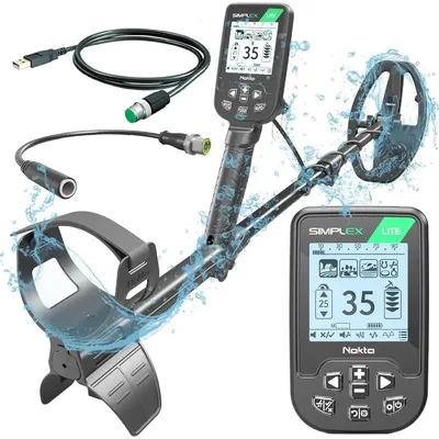 Metal Detector with 9.5” Waterproof DD Search Coil Vibration for Detecting Underwater Beach and All