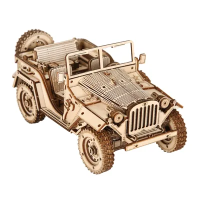 jeep Model DIY 3D Wooden Puzzle Building Block Kits Assembly Toy Birthday Gift For Kids Adult Home