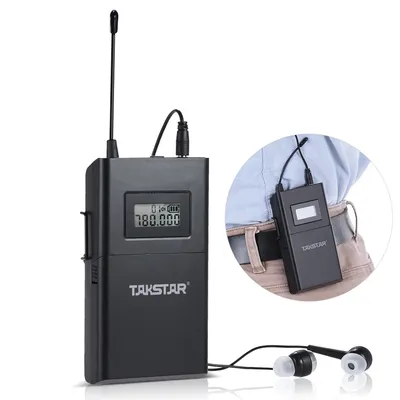 TAKSTAR WPM-200R UHF Wireless Audio System Receiver LCD Display 6 Selectable Channels 50m