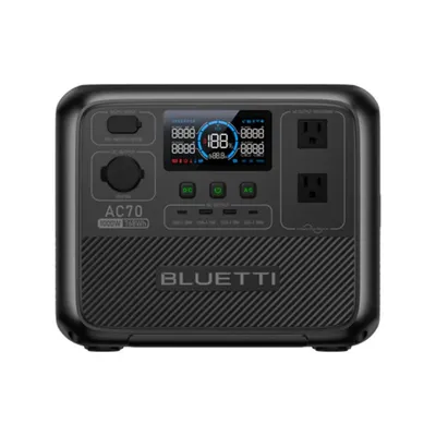 [US Plug] BLUETTI AC70 Portable Power Station | 1000W 768Wh, Solar Generator for Road Trip,