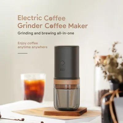 Electric Burr Coffee Grinder 25 Gears Adjustable 24W Portable Burr Mill Coffee Bean Grinder for