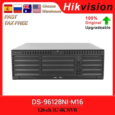 Hikvision Original 4K Network Video Recorder DS-96128NI-M16 128ch 3U 32MP NVR 2SATA 2-Way Audio NO