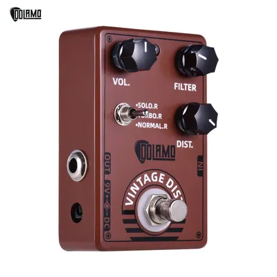 Dolamo D-11 Vintage Distortion Guitar Effect Pedal with Volume Filter and Distortion Controls True