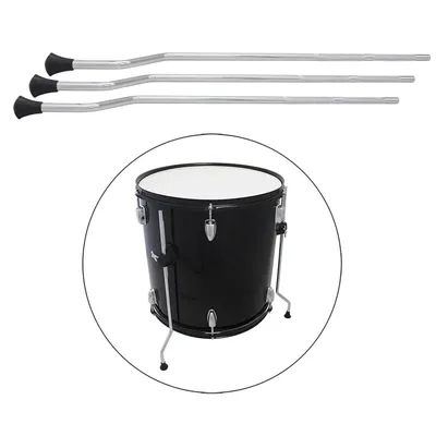 kowaku 3pcs Metal Floor Tom Drum Legs Holder Non- Percussion Parts DIY Silver