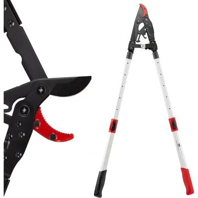 G2 Tree Trimmer Ratcheting Branch Cutter. Heavy Duty Branch Cutter. 42 inch Extendable Anvil Hand