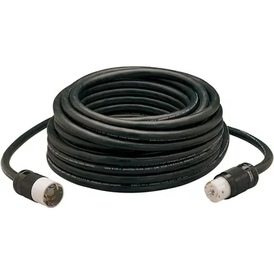 Extra Duty Outdoor Extension Cord, 100Ft, 8 Gauge, 50 AMP, Twist-to-Lock, Generator Cord, SEOW,