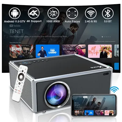 XNANO 1000ANSI 8K/4K Full HD 1080P Projector 5G WiFi Video Movie with Dolby Home Theater Build-in