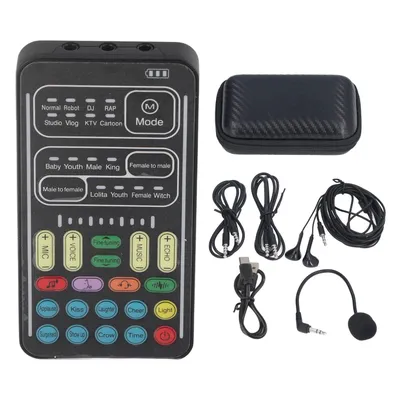 Sound Changer I9 Voice Changer Set Multifunction Portable Recording Mini Sound Card For Game Anchor