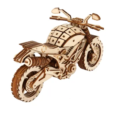 motorcycle Model DIY 3D Wooden Puzzle Building Block Kits Assembly Toy Birthday Gift For Kids Adult