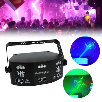 15-Eye RGB LED DMX Laser Stage Strobe Light Projector DJ Disco Party Lighting Lamp Light with Remote