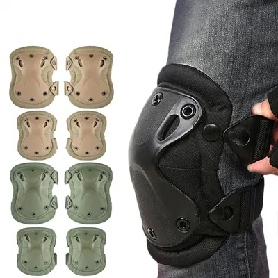 Tactical Knee Pad Elbow CS Military Protector Airsoft Outdoor Sport Hunting Kneepad Safety Gear